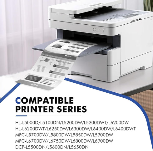 Toner Bank Compatible Replacement Toner Cartridge - 2-Pack for Brother TN-850 TN850 High Yield, HL-L6200DW, MFC-L5850DW