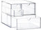 Prsildan Acrylic Drawer Makeup Organizer with 4 Drawers, Set of 2 Office