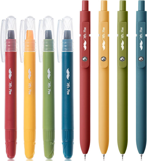 Mr. Pen Bible Highlighters & Pens, 8 Pack - Vibrant Gel Highlighters, No Bleed Through, Bible Journaling Kit