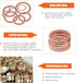 165 Pcs Copper Washer Assortment, 8 Sizes M6 M8 M10 M12 M14 M16 M18 M20 with Storage Case