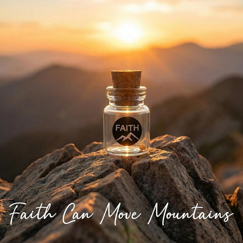 Qpige 30 Men(Circle-30) Bulk Have a Little Faith Card Christian Gifts for Women, School Church Wedding Baptism Unique