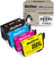 BeOne Remanufactured Ink Cartridges Replacement for Epson 252XL 252 XL T252 for Workforce WF-3620 (BK, C, M, Y)