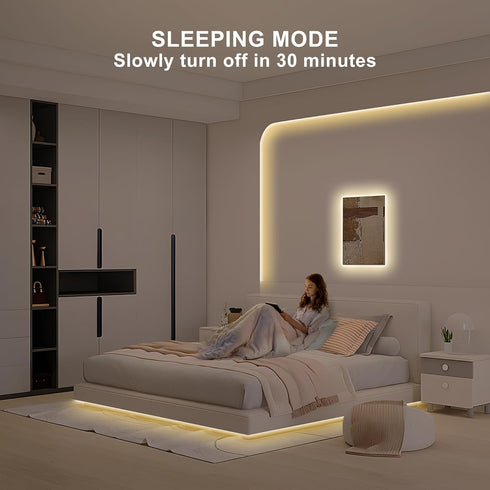 6.56ft CRI93+ Dimmable 2700K-6500K Tatazone Tunable White COB Led Strip Light with RF Remote, CCT COB Led Tape Lights