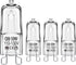Flaspar G9 50W Halogen Light Bulbs, T4 JCD Type 2800K Warm White,