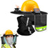 Croknit 1 Set Summer Sun Hard Hat Shade Full Brim Hard Hat Sun Visor with Solar Fans and Neck Sunshade Cover High