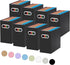 Oterri File Organizer - Small Storage Box, Collapsible Hanging File Organizer for Letter Size, 8 Packs, Black
