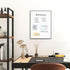 Magnetic Whiteboard - 24"x18" Black Aluminum Frame Dry Erase Board with 6 Magnets, 4 Markers & 1 Eraser