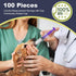 TrelaCo 100 Pieces Plastic Syringe for Liquid with Caps, Colorful Measuring Syringe Tools, 10 ml, Individually Sealed