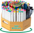 TIKSPCAE 360 Rotating Art Supply Organizer, Holds 750+ Pencils, Bamboo Marker & Pen