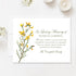 5.5x4.25 Sympathy Thank You Cards, Personalized Flat Funeral Thank You Cards with Yellow Flowers, Envelopes Included