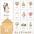 50 Pack Wedding Thank You Cards with Envelope, 10 Designs Notes Bulk