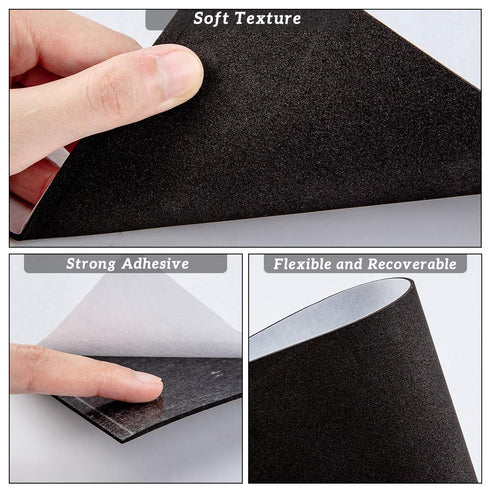BENECREAT 10PCS 2mm Thick Self-Adhesive Foam Sheet 8.3x11.8" for Halloween Decor, Containers, and Furniture Protection