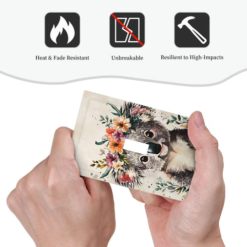 haigof 1 3 5 Inch Lovely Koala Portrait Light Switch Cover Wall Plate Gang Single Plates Print Faceplate Home Decor X