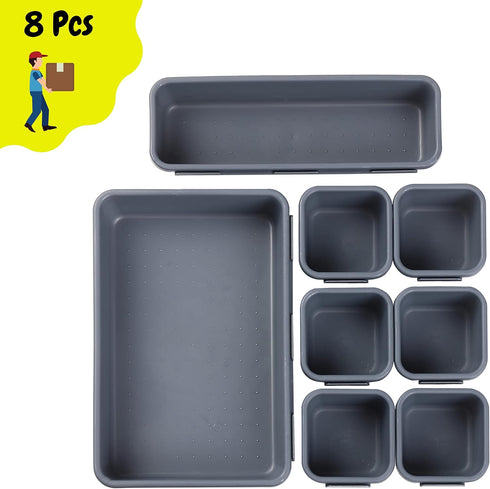 Mr. Pen- Interlocking Desk Drawer Organizer, 8 pcs, Drawer Organizer, Kitchen Drawer Organizer, Desk Drawer Organizer, Drawer Organizers, Office Drawer Organizer, Desk Drawer Organizers and Storage by Mr. Pen