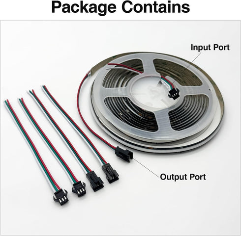 WS2811 Lights,DC12V 576LED/m 16.4ft 10mm HAMRVL FCOB RGB COB LED Strip Flexible High Density Uniform Color Chasing