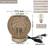 2700K G45 Bulb Rattan Table Lamp, Mini Boho Lamp, Vintage Wicker Nightstand Small Lamps with Wood Base, Bohemia Woven