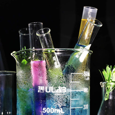 ULAB Scientific Glass Beaker Set, 3 Sizes 50ml, 100ml, 250ml, 3.3 Boro Griffin Low Form