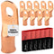 SELTERM 10pcs - 2/0 Awg - 3/8" Stud Battery Lugs, Heavy Duty Ring Terminal Connectors with Heat Shrink Tubing