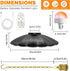 Puanticn 25x6cm Dimmable Timing Battery Operated Chandelier, Rechargeable Battery Powered Pendant Light with Remote