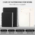 Discbound Notebook - Customizable Refillable 5 Subject Journal with 120 Wide Ruled Pages, 6 Binder Dividers & 16 Tabs,