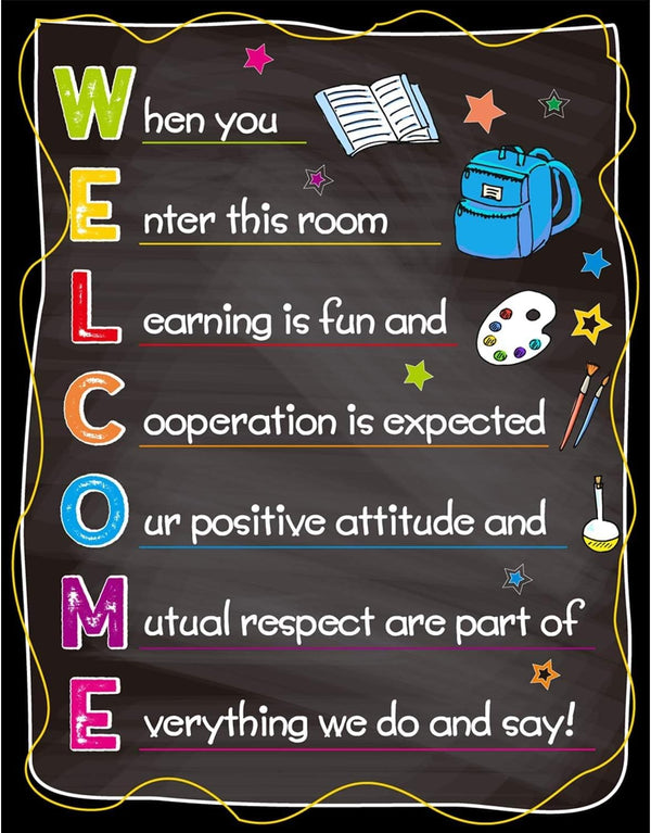 Welcome Classroom Poster, Back to School Classroom Decorations, Motivational Sign 11 X 14 for Decor