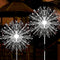 JJGoo 2 Pack Solar Firework Lights, 120 LEDs, 2 Lighting Modes, Waterproof for Garden, Party, Wedding, Cool White