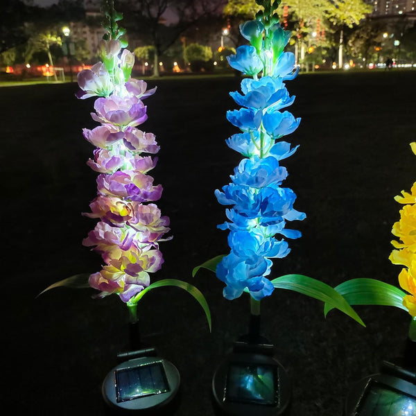 Solar Outdoor Lights Violet Flower Garden Lights Waterproof Led Lights Hyacinth Decorative