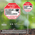 36" 12"x12" 2 Faittoo Security Sign Video Surveillance Sign with Stake for Outside, Rust Free Heavy Aluminum