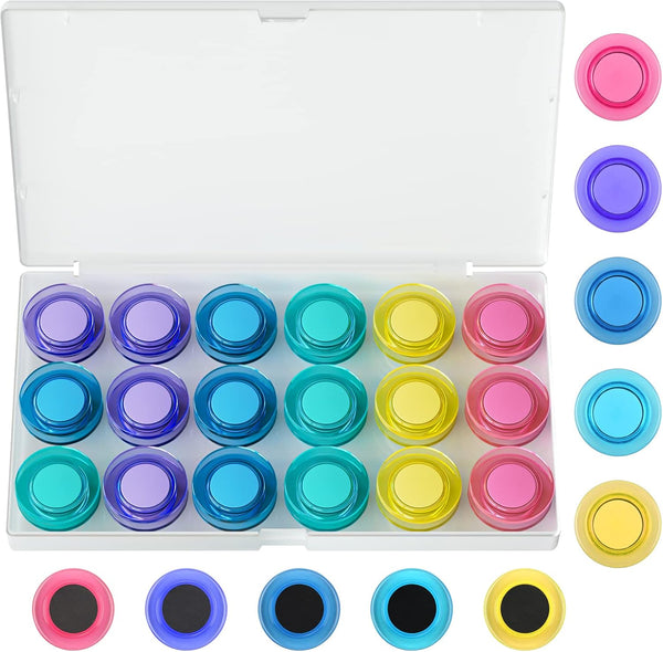 MaxGear Whiteboard Magnets, 36 Pack Strong Refrigerator Magnets, Colored Magnets for Classroom, Office, Home (5 Colors)