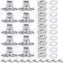 10 Sets Marine Grade Twist Lock Fasteners - Turn Button Eyelet and Stud with Mounting Screws for Canvas Marine