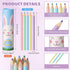 Weekgrat 10 Sets 4.7" Easter Basket Stuffers, Macaron Pastel Mini Colored Pencils, Soften Wood, Mini Portable