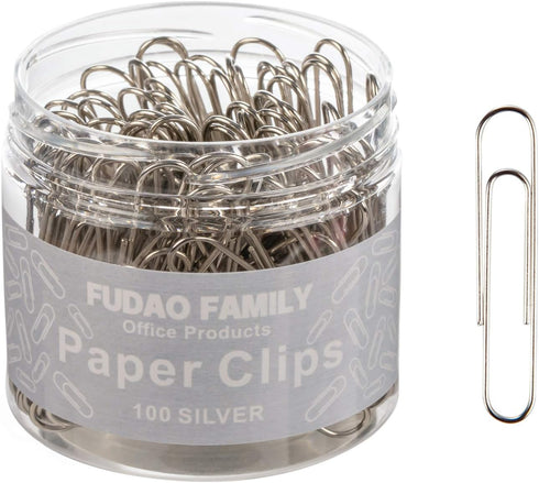 Jumbo Paper Clips, 100 Pcs 2 Inch Large Paperclips (Jumbo, Silver)