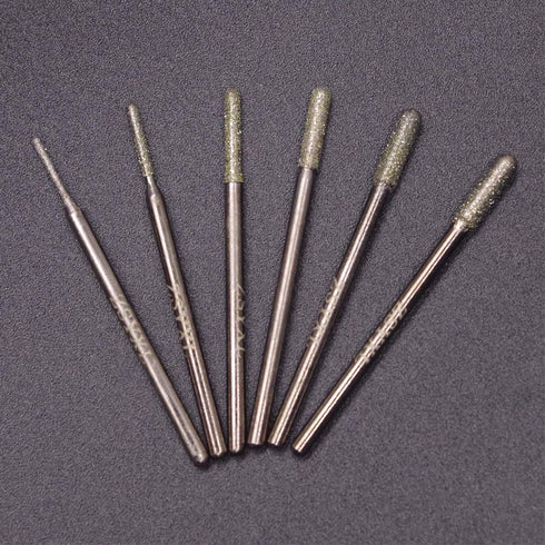 Wolfride 30Pcs Diamond Burr Set, Diamond Drill Bit for Gemstone, Sea Shell, Glass, Ceramic, Metal