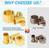 150PCS Tube OD (1/4" 5/16" 3/8" 1/2") Brass Compression Sleeves Ferrules & Insert, 4 Sizes Assortment Kit