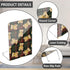 J JOYSAY Holiday Teddy Bears Plaid Print Acrylic Bookends L Shaped Decorative Book Holders Stopper with Non Slip Pads