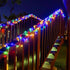 66ft 200 8 YEGUO Solar Rope Lights Outdoor Waterproof, LED Multicolor String Lights, Modes Fairy Lights in Clear Thin