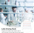 UKCOCO Wall Mounted Laboratory Drying Rack, 24 Pegs Metal Glassware Drying Rack for Laboratory