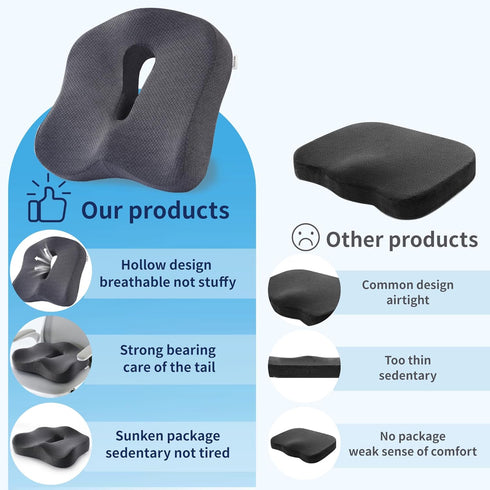 seeknow Ultimate Comfort Memory Foam Donut Cushion for Women/Men Donut Cushions for Sitting Postpartum Pillow Doughnut