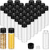 80 Pcs Clear Glass Sample Vial Bottles with Screw Caps, Plastic Stopper, Leakproof for Oil Aromatherapy (7 ml)