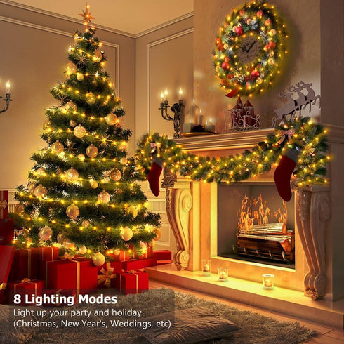 4 Pack 16.5ft 50 - Battery Operated String Lights, LED Twinkle Fairy String Lights Battery Powered with Timer
