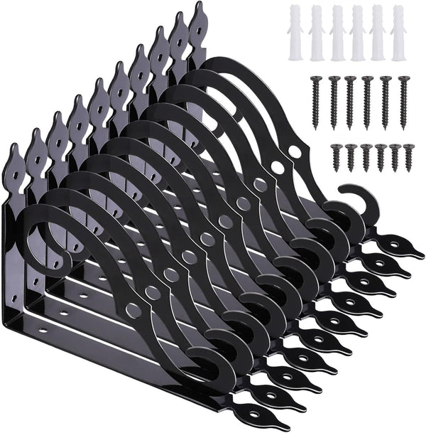 Cynquma 10 Pack Decorative Shelf Brackets,L Bracket for Shelves,7.4Inch Wall Mounted L Shape