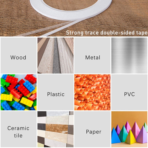 Kesote 5 Rolls of 1/8" Thin Double Sided Tape, 82Ft Per Roll for Crafts Scrapbooking Adhesive Tape