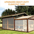 8X14FT Grommets,Windproof Clear Waterproof Tarps (Increase Rope Ties) Heavy Duty Poly Tarpaulin Outdoor Rainproof