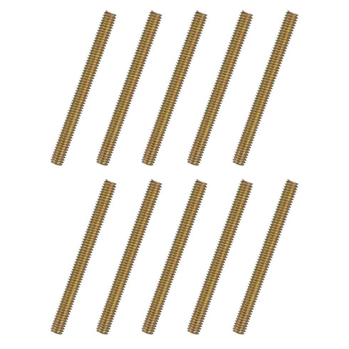 uxcell 10pcs Fully Threaded Rods 5/16x3-1/4" Carbon Steel for Furniture Garden Railing Mounting Assembly