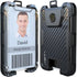 6 20" 4.2 oz, LIUGX Carbon Fiber Badge Holder with Retractable Breakaway Lanyard, American Flag, Badge Reel with Heavy