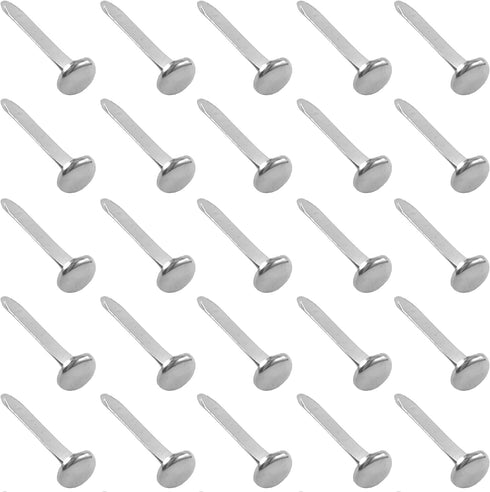 Large Silver Nickel Plated Paper Fasteners - Clipco 1-Inch (100-Pack)