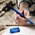 Honoson 24 7 Inches Pieces Carpenter Pencils Octagonal Hard Black Construction Flat Pencils with Retractable Pen Holder