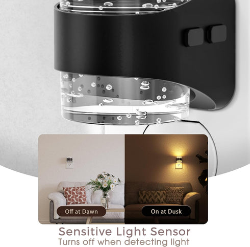 Dimmable 3000K 5 Briignite LED Night Light Plug into Wall, Night Light with Bubble Design Warm & Brightness Levels