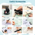deli Office Supplies Set, 1045 Pcs Desk Accessory Organizer Kit, Stapler, Rotating Pen Holder, Tape Dispenser, Black