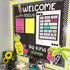 Auchq Magnetic Pocket Chart, Standard Pocket Chart with 7+1 Pockets, 14 Double-Sided Dry-Eraser Cards for Classroom